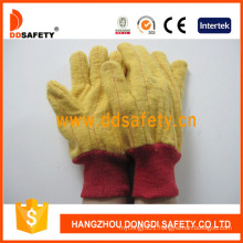 Golden Yellow Chore Glove Knitted Wrist Safety Gloves Dcd103